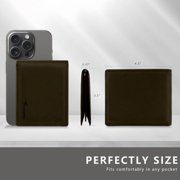 ⚡Travelambo Men Craze Horse Coffee Genuine Leather Handmade Stylish Wallet - Picture 2 of 9